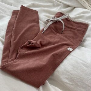 Vuori drawstring leggings, small, heather pink